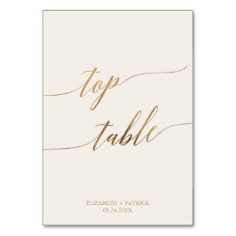 Calligraphy Cream Top Bord elegant Bordsnummer
