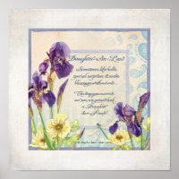 Calligraphy Dikt Dotter in Law Iris Watercolor