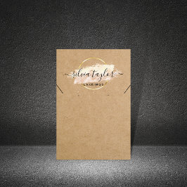 Calligraphy Earring Necklace visning Card Visitkort