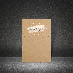 Calligraphy Earring Necklace visning Card Visitkort