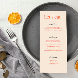 Calligraphy Elegant Beige Bröllop Menu-kort Meny