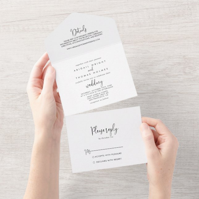 Calligraphy-Elegant Bröllop   (Tearaway)