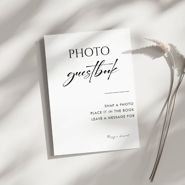 Calligraphy Elegant bröllop Photo Guestbook-tecken Poster (Skapare uppladdad)