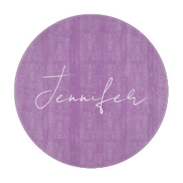 Calligraphy Elegant Lavender Plain Simple Namn