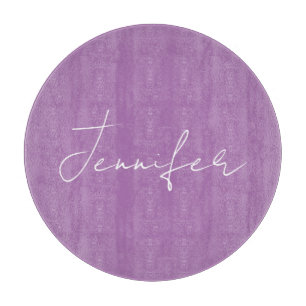 Calligraphy Elegant Lavender Plain Simple Namn
