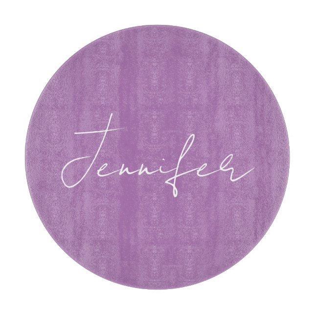 Calligraphy Elegant Lavender Plain Simple Namn (Framsidan)