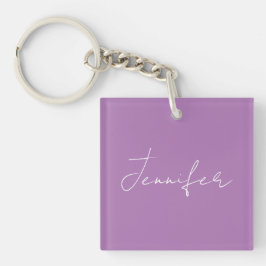 Calligraphy Elegant Lavender Plain Simple Namn