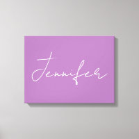 Calligraphy Elegant Lavender Plain Simple Namn