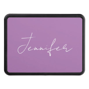 Calligraphy Elegant Lavender Plain Simple Namn Dragkroksskydd