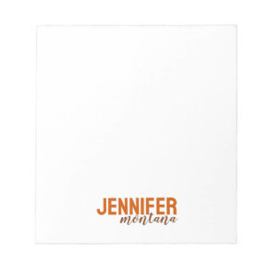 Calligraphy Elegant Plain Add Own Namn Anteckningsblock