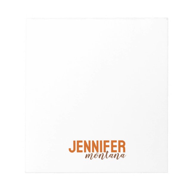 Calligraphy Elegant Plain Add Own Namn Anteckningsblock (Framsida)