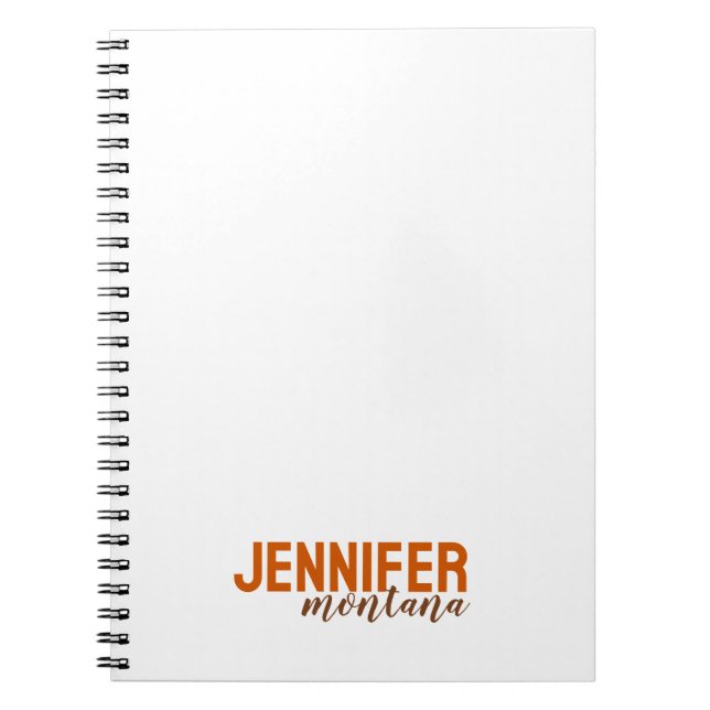 Calligraphy Elegant Plain Add Own Namn Anteckningsbok (Framsidan)