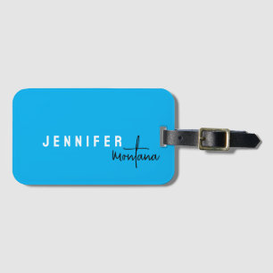 Calligraphy Elegant Plain Add Own Namn Bagagebricka