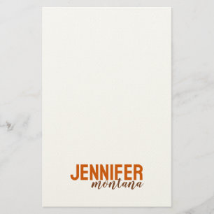 Calligraphy Elegant Plain Add Own Namn Brevpapper