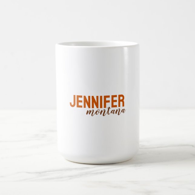 Calligraphy Elegant Plain Add Own Namn Kaffemugg (Center)
