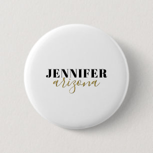 Calligraphy Elegant Plain Add Own Namn Knapp