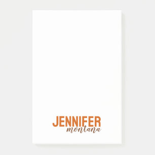 Calligraphy Elegant Plain Add Own Namn Post-it Block