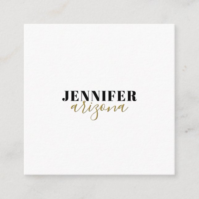 Calligraphy Elegant Plain Add Own Namn Tilläggskort (Framsida)