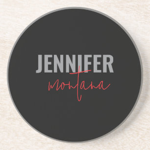 Calligraphy Elegant Plain Add Own Namn Underlägg