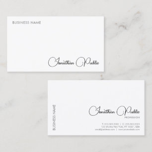 Calligraphy Elegant Simple Professionell Modern Visitkort