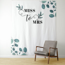 Calligraphy Eucalyptus Garden Photo Booth BackDrop