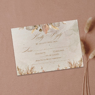 Calligraphy Fall Boho Script Bröllop OSA Kort