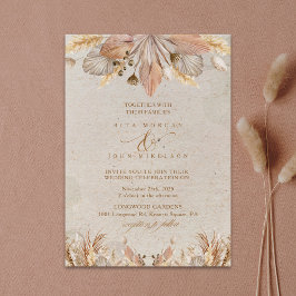 Calligraphy Fall Boho Script Wedding-inbjudan Inbjudningar
