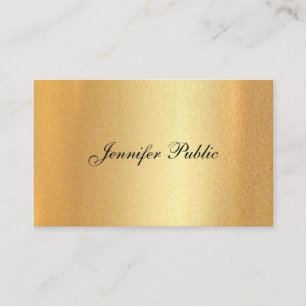 Calligraphy Faux Guld, handskriven Elegant Visitkort