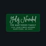 Calligraphy Feliz Navidad Grönt Adress Adressetikett<br><div class="desc">Modern Roligt Calligraphy Script Feliz Navidad Grönt Return-adressetikett</div>