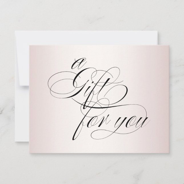 Calligraphy Gift Certificate elegant Ro (Framsida)