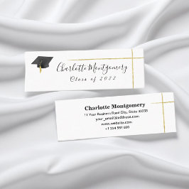 Calligraphy Gold Foil Studenten Namn Card