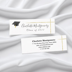 Calligraphy Gold Foil Studenten Namn Card