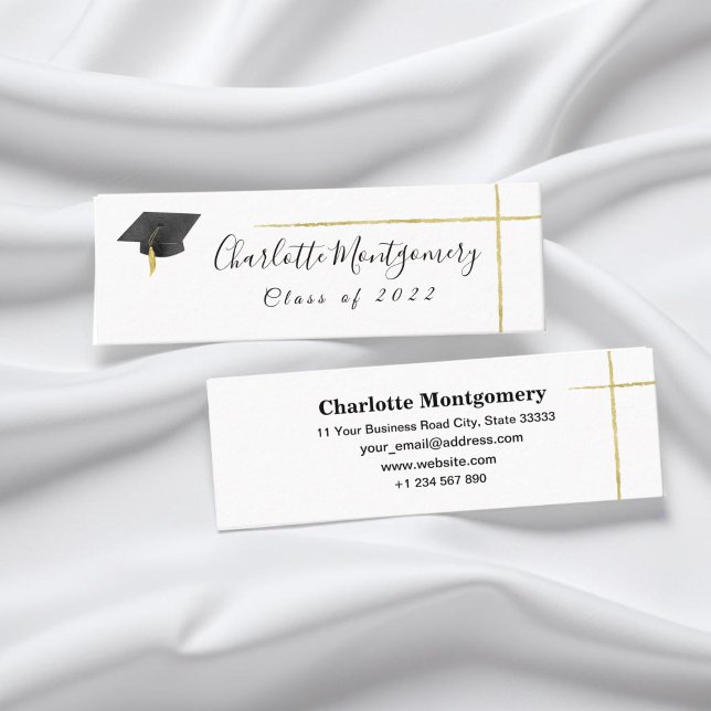 Calligraphy Gold Foil Studenten Namn Card (Skapare uppladdad)