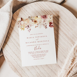 Calligraphy Gracnice Blommigt Boda Spain Bröllop Inbjudningar