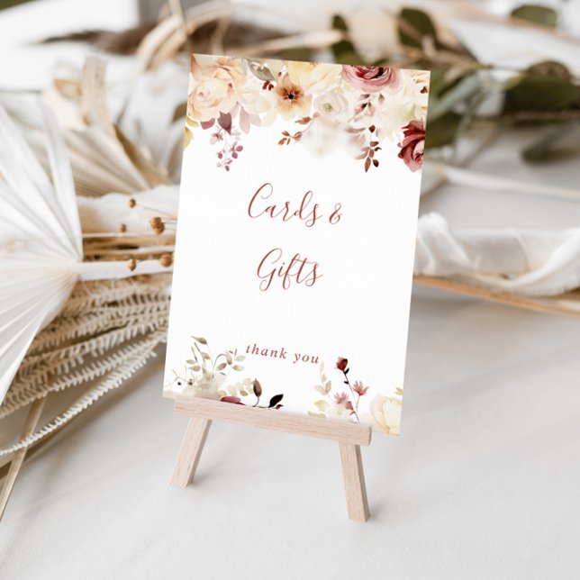 Calligraphy Gracnice Blommigt Cards and Gifts Sign Poster (Skapare uppladdad)