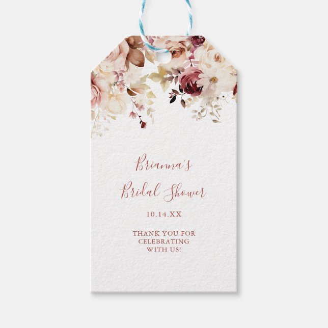 Calligraphy Gracresh Blommigt Möhippa Presentetikett (Framsidan)