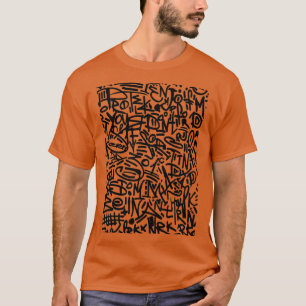 Calligraphy Graffiti Street Art Urban Mönster T Shirt