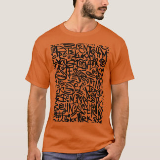 Calligraphy Graffiti Street Art Urban Mönster T Shirt
