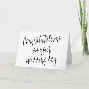 Calligraphy "grattis på din bröllopsdag ", kort