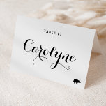 Calligraphy Gris Meal Choal Bröllop Place Card Bordsnummer<br><div class="desc">Öka din bröllopsmottagning med våra vackra, anpassade bröllop-platskort, designade för att göra din speciella dag mer personlig. De har modern svart kalligrafi och hjärtaccent. Lägg till gästernas namn, bröllop-datum eller ett speciellt meddelande. Omvandla din mottagning bord till en fantastisk visning av personanpassning och kärlek med våra moderna platskort. Perfekt för...</div>