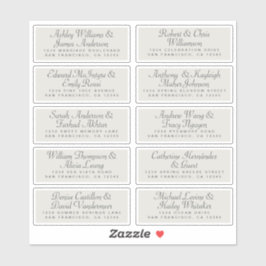 Calligraphy Guest Adressetiketters ORDER 6" eller  Klistermärken