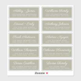 Calligraphy Guest Adressetiketters ORDER 6" eller  Klistermärken