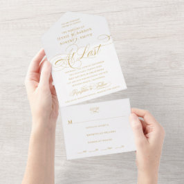 Calligraphy Guld Bröllop