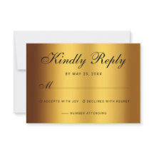 Calligraphy Guld, Luxury Black Gräns Bröllop