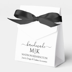 Calligraphy Handmade Monogram eller Add Logotyp Bu Presentaskar