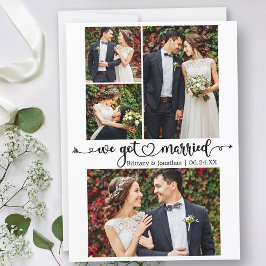 Calligraphy Heart Vi Har Married 4 Photo Bröllop Meddelande