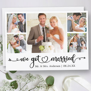 Calligraphy Heart Vi Har Married 5 Photo Bröllop Meddelande