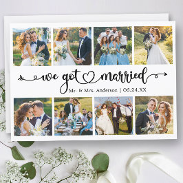 Calligraphy Heart Vi Har Married 8 Photo Bröllop Meddelande