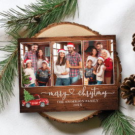 Calligraphy Heart Wood 3 Photo jul Lastbil Vykort