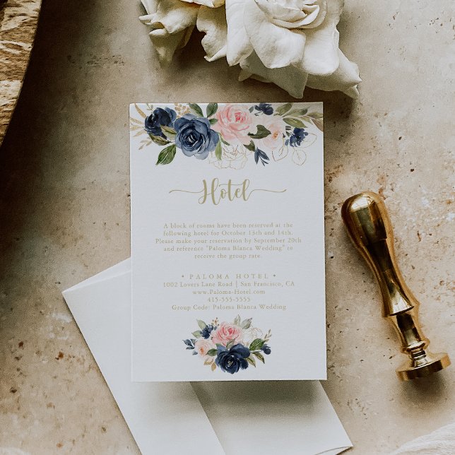 Calligraphy Hotel Guld,  Blommigt Tilläggskort (Skapare uppladdad)